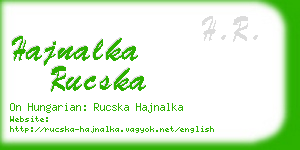 hajnalka rucska business card